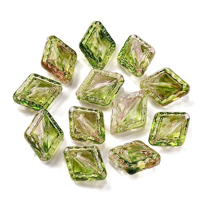 51Pcs Transparent Two Tone Acrylic Beads LS-MACR-K359-19B-1