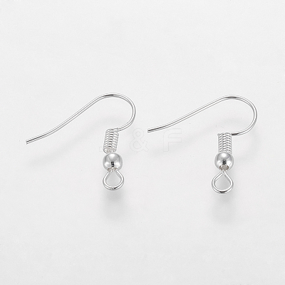 Grade A Silver Color Plated Iron Earring Hooks X-EC135-S-NF-1