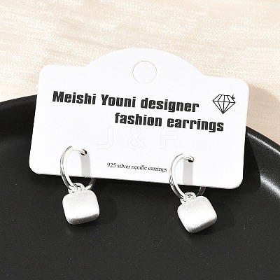 Brass Pendants Hoop Earrings EJEW-B120-08S-02-1