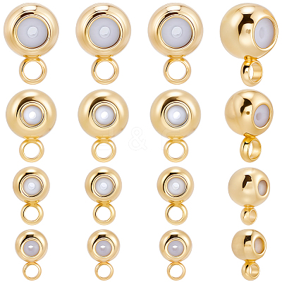 60Pcs 4 Styles Brass Tube Bails KK-BBC0022-76-1