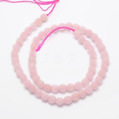 Natural Rose Quartz Beads Strands G-K194-10mm-06-1