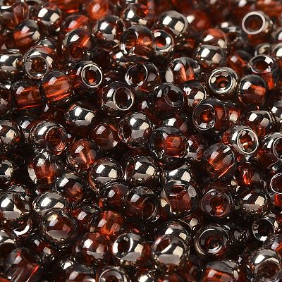 Transparent Inside Colours Glass Seed Beads SEED-H002-A-C205-1