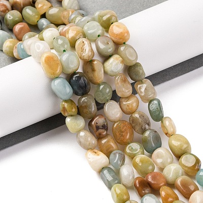 Natural Flower Amazonite Beads Strands G-G146-A19-01-1