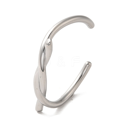 Non-Tarnish 304 Stainless Steel Wire Wrap Cuff Bangles BJEW-Q773-06C-P-1
