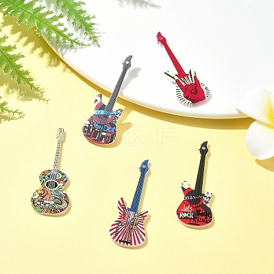 5Pcs 5 Styles Acrylic Pendants MACR-FS0001-74-1