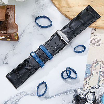 14Pcs 7 Styles Cowhide Leather Watch Strap Ring FIND-FH0017-42A-1