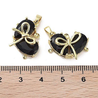 Real 18K Gold Plated Brass Glass Pendants KK-R161-02G-03-1