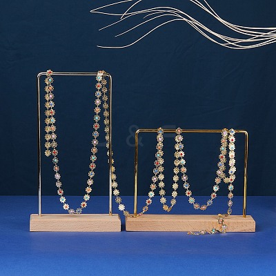 2M Brass Enamel Flower Link Chains CHC-SZ0001-35-1