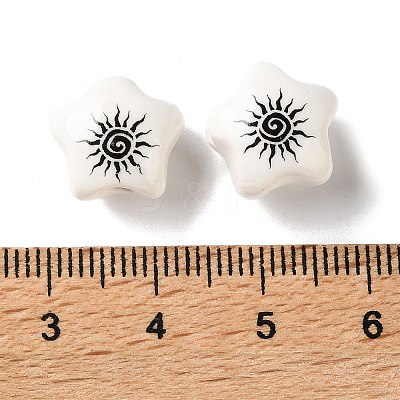 Printed Handmade Porcelain Beads PR-CBA3F2D-05B-1