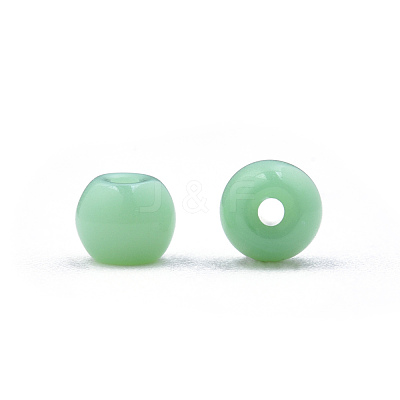 6/0 Imitation Jade Glass Seed Beads SEED-N004-006-15-1