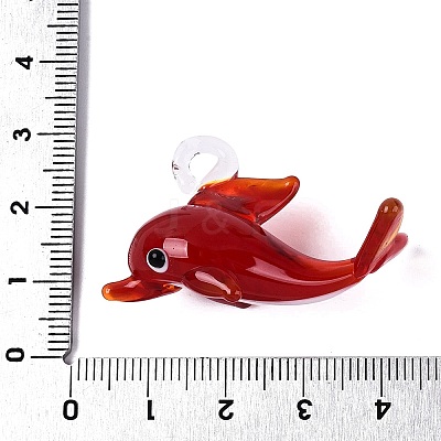 Handmade Lampwork Pendants LAMP-N034-23E-1