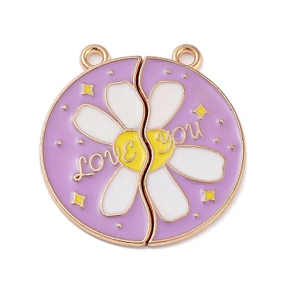 Alloy Enamel Split Pendants ENAM-Z018-02KCG-010-1