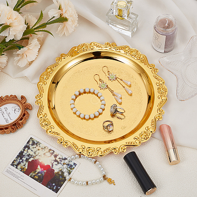 Round Iron Jewelry Plates DJEW-WH0007-93A-1