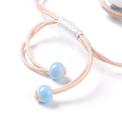 Handmade Dry Pressed Flower Link Bracelet for Girl Women BJEW-C004-01G-1
