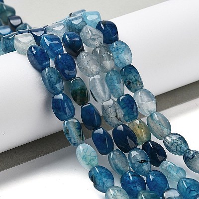 Natural Dragon Veins Agate Beads Strands G-G172-01U-1