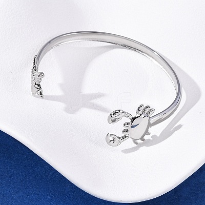 304 Stainless Steel Cuff Bangles for Women BJEW-C123-01A-P-1