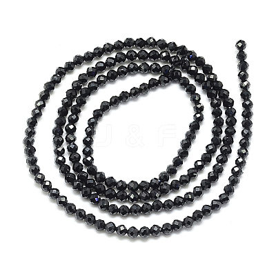 Natural Black Spinel Beads Strands X-G-S152-01-2mm-1