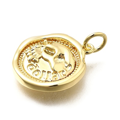 Brass Pendants KK-S508-09G-1