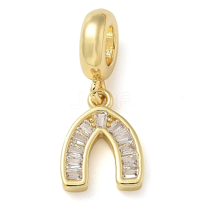 Rack Plating Brass Cubic Zirconia Pendants KK-K392-12G-1