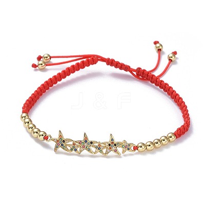 Adjustable Nylon Thread Braided Beads Bracelets BJEW-JB04431-1