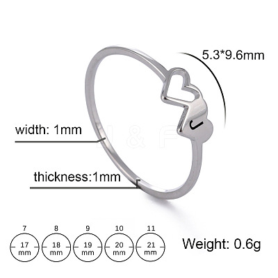 304 Stainless Steel Finger Rings for Women Men FS-WGB974C-30-1