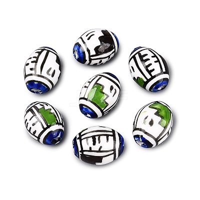 Handmade Porcelain Beads PORC-Q007-08B-1