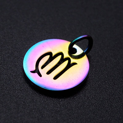 Rainbow Color Ion Plating(IP) 201 Stainless Steel Charms STAS-Q201-JN166-6-1