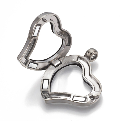Alloy Magnetic Locket Pendants PALLOY-T052-13-1