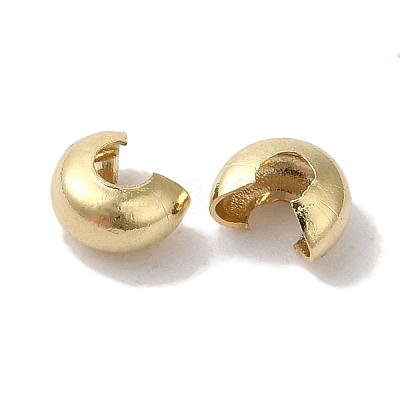 Brass Crimp Bead Cover KK-K383-07C-G-1