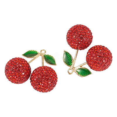 2Pcs Alloy Cherry Charms FIND-TA0009-30C-1