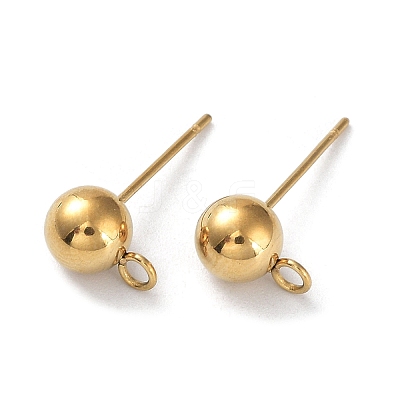 Ion Plating(IP) 304 Stainless Steel Stud Earring Findings STAS-M323-01B-G-1