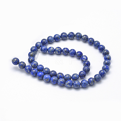 Natural Lapis Lazuli Beads Strands G-P335-09-8mm-1