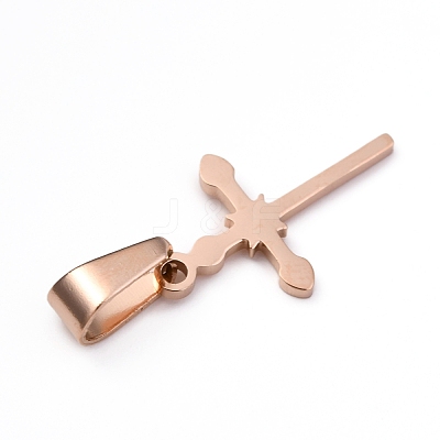 304 Stainless Steel Pendants STAS-Z018-03RG-1