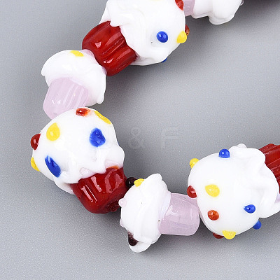 Handmade Lampwork Beads Strands LAMP-N028-12-1