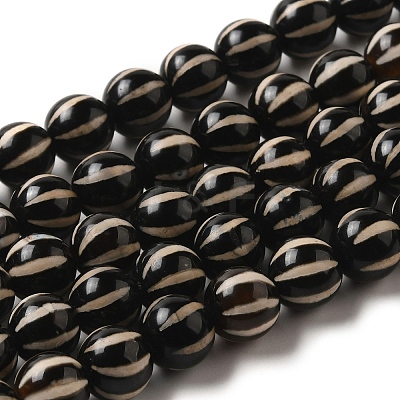 Tibetan Style dZi Beads Strands TDZI-NH0001-A01-02-1