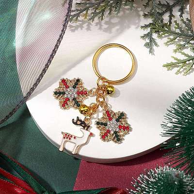 Alloy Enamel with Cubic Zirconia Keychain KEYC-JKC00862-1
