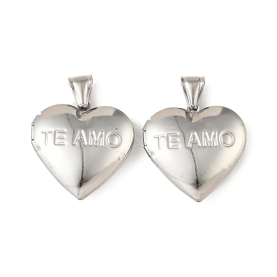 316 Stainless Steel Locket Pendants STAS-K321-21P-1