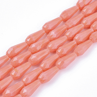 Opaque Solid Color Glass Beads Strands GLAA-T009-001C-1