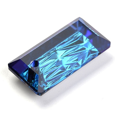 Embossed Glass Rhinestone Pendants GLAA-J101-07B-001BB-1