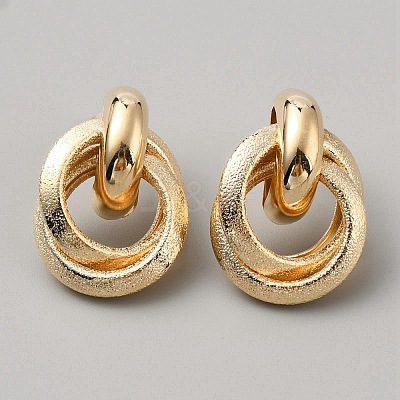 Iron Twist Knot Stud Earrings for Women EJEW-WH0004-106E-1