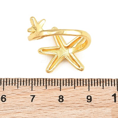 Ocean Brass Cuff Open Rings KK-CBA5A76-04G-02-1