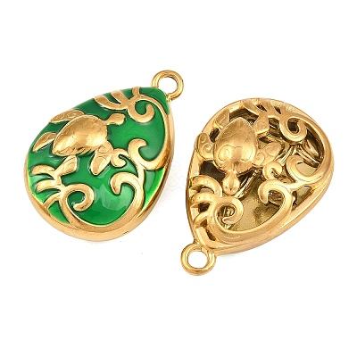 304 Stainless Steel Enamel Pendants SA-CBAF5D5-06G-1