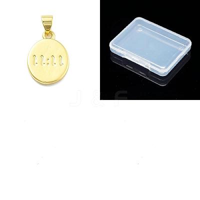 10Pcs Rack Plating Brass Pendants KK-SZ0003-14-1