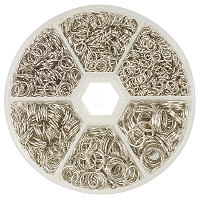 Iron Jump Rings Jewelry Basics Metal Findings Mixed Size IFIN-PH0001-06P-NF-1