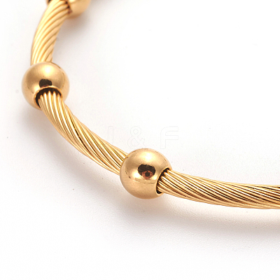 304 Stainless Steel Cuff Bangle Sets BJEW-L642-09-1