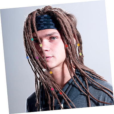 350Pcs 7 Colors Aluminum Dreadlocks Beads Hair Decoration ALUM-SC0001-11-1