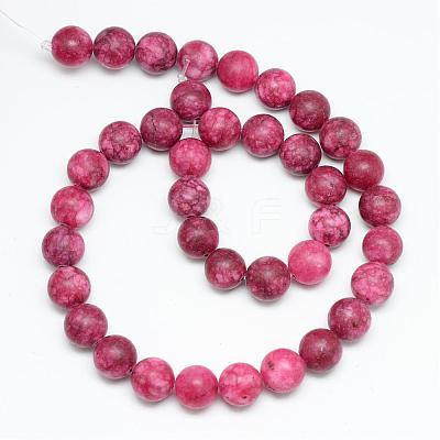 Natural White Jade Bead Strands G-R297-8mm-32-1