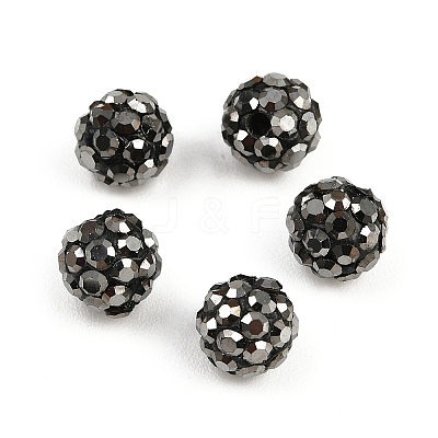 Polymer Clay Rhinestone Beads RB-H284-6MM-Half-1-1