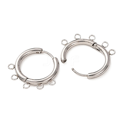 304 Stainless Steel Hoop Earring Findings STAS-D183-02B-P-1