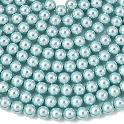 Eco-Friendly Dyed Glass Pearl Round Beads Strands HY-A002-8mm-RB106-1